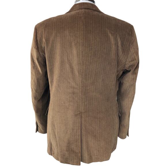 Dockers Mens Size 42R Corduroy Sport Coat Jacket Blazer Brown Tan 2 Button - Picture 7 of 16